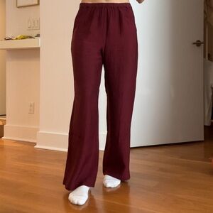 J. Crew Burgundy Wide Leg pant